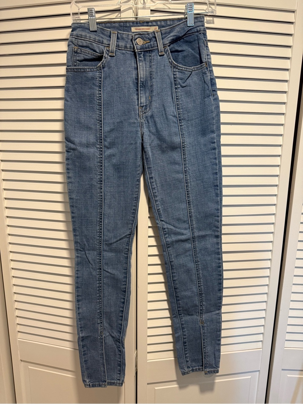 Levi's Medium Blue Skinny Jeans with Front Seams